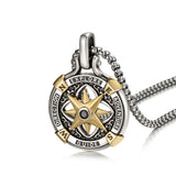 Double-Sided Rotatable Compass Pendant