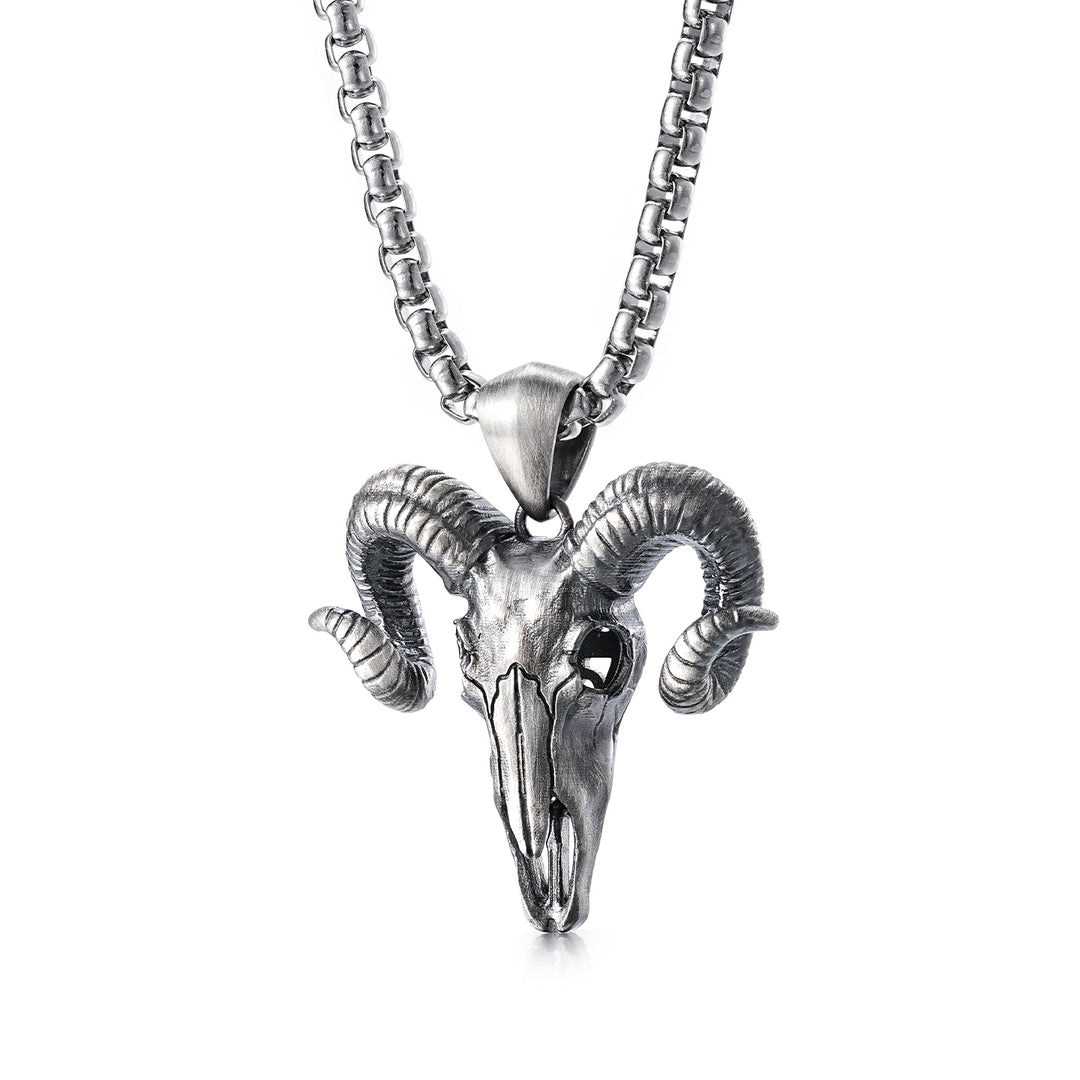 Vintage Ram Skull Pendant