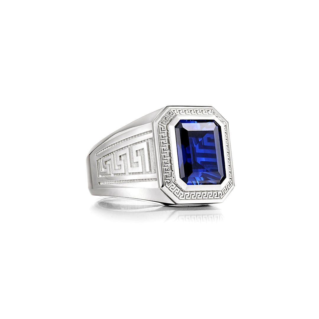 Royal Blue Sapphire Signet Ring