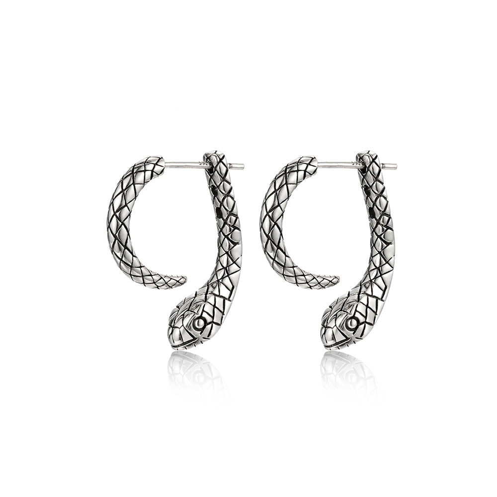 Vintage Viper Hoop Earrings
