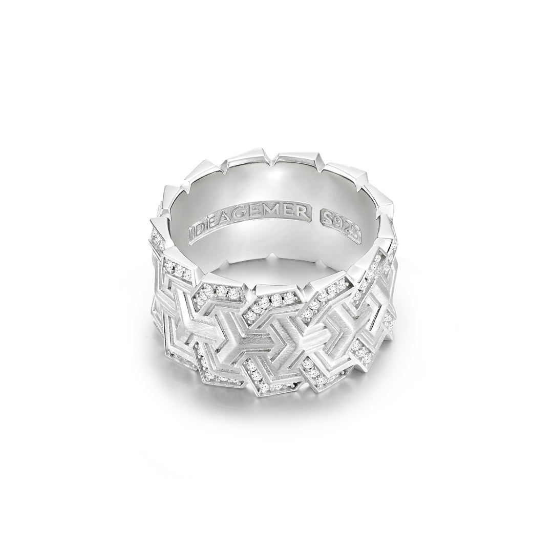 Vanguard Iced Triple Row Armor Ring