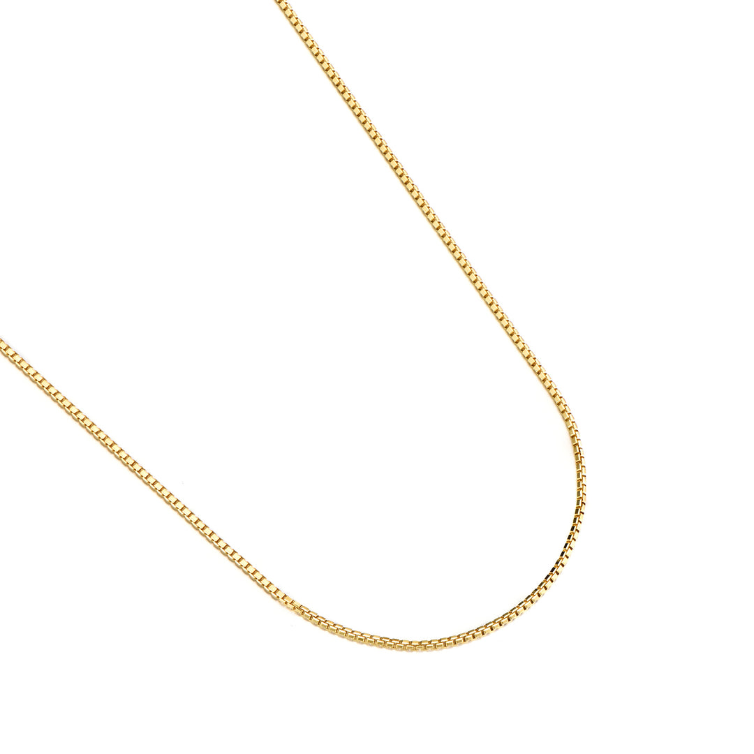 Solid Round Box Chain Necklace