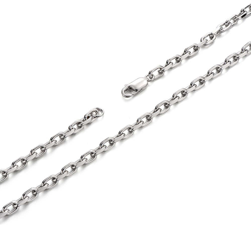 4.5mm Cornered Chain Necklace
