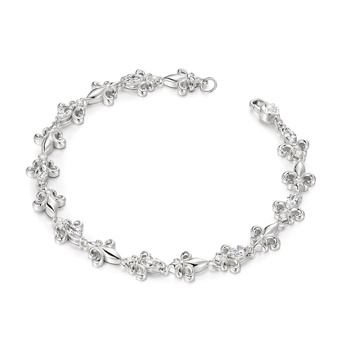 Fleur De Lis Marquise Gem Bracelet