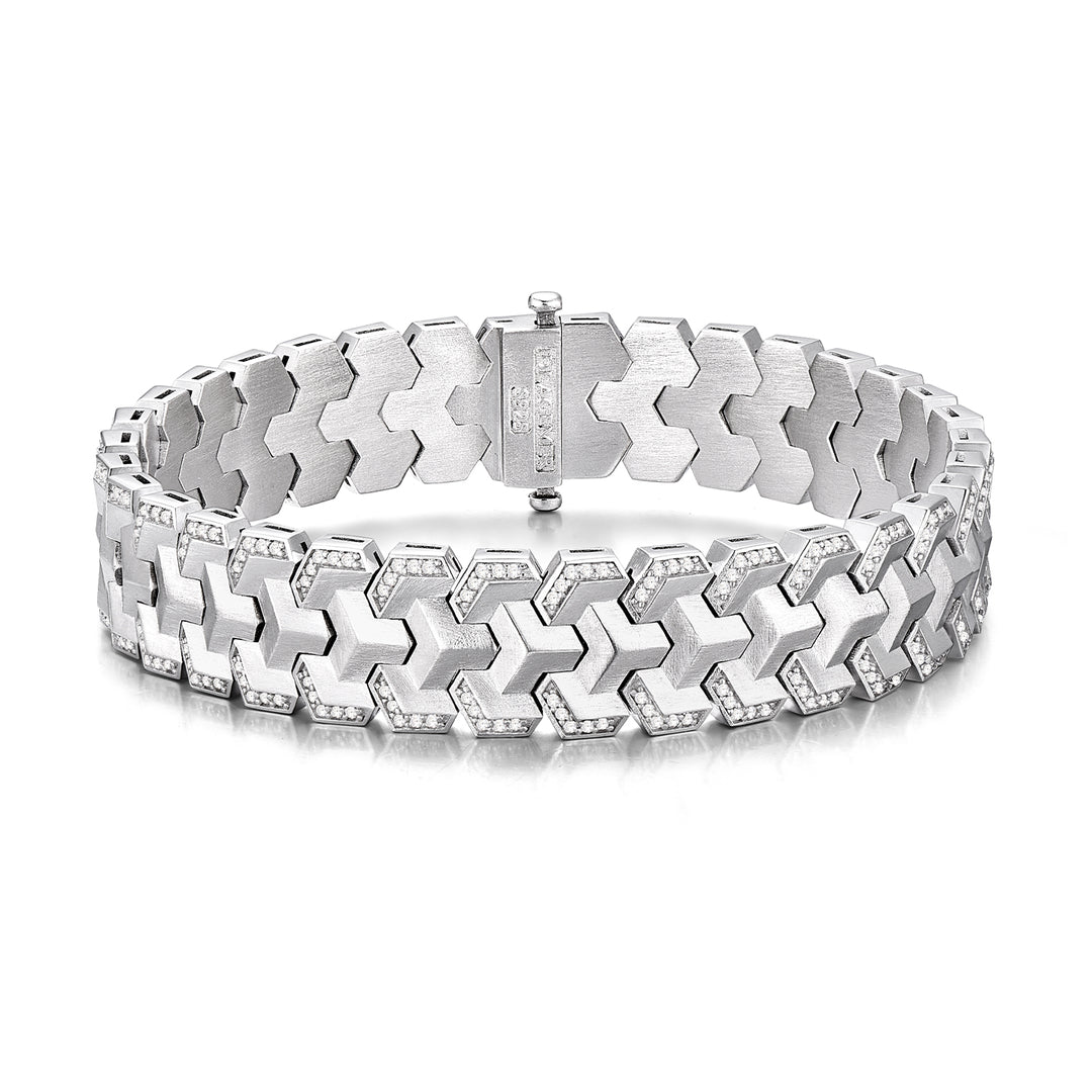 [Made To Order] Iced Triple Row Ancient Armor Bracelet [New Type]