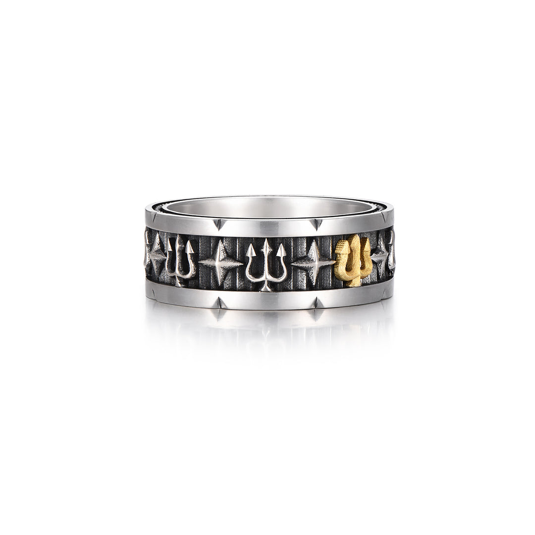 Vintage Trident Ring Band