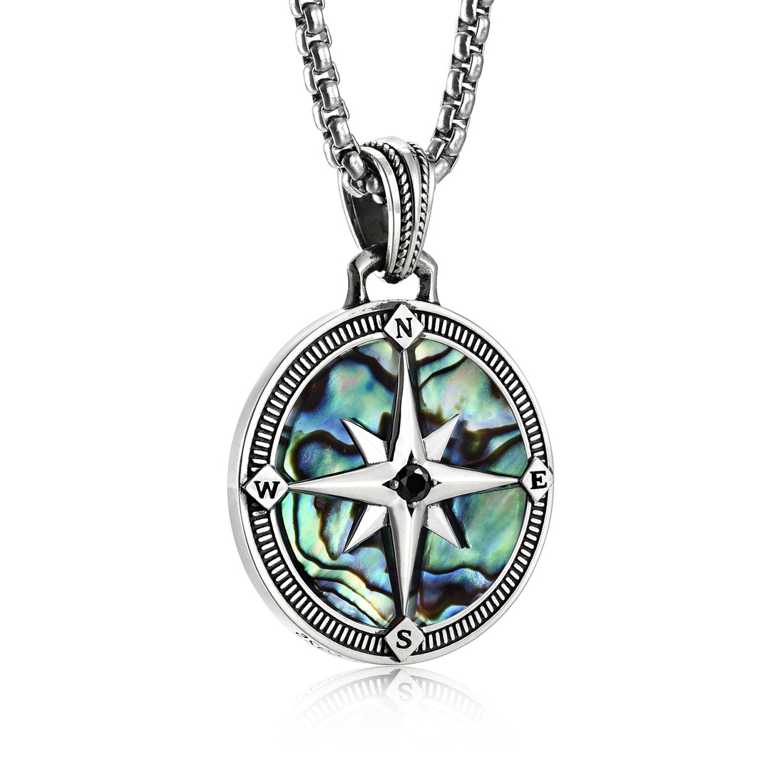 Vintage Ocean Compass Pendant