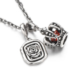 Rose Crown Necklace Pendants