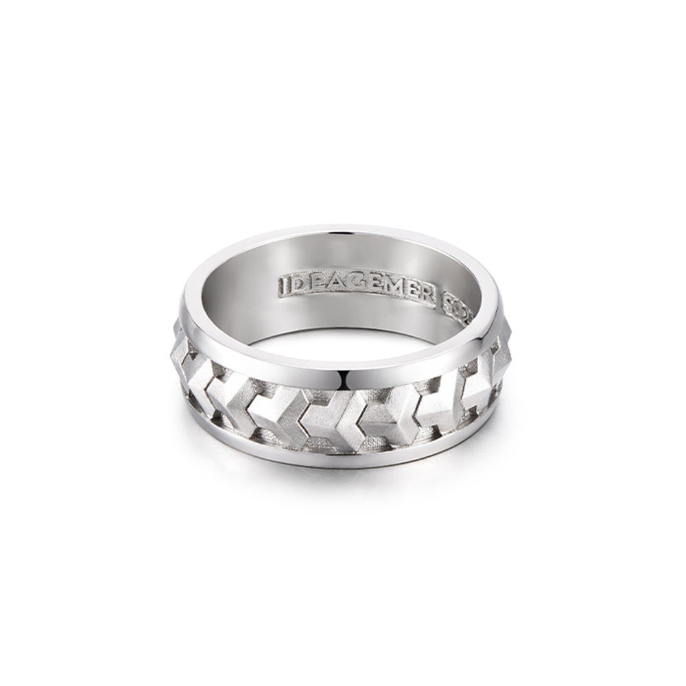 Silver Armor Ring Band