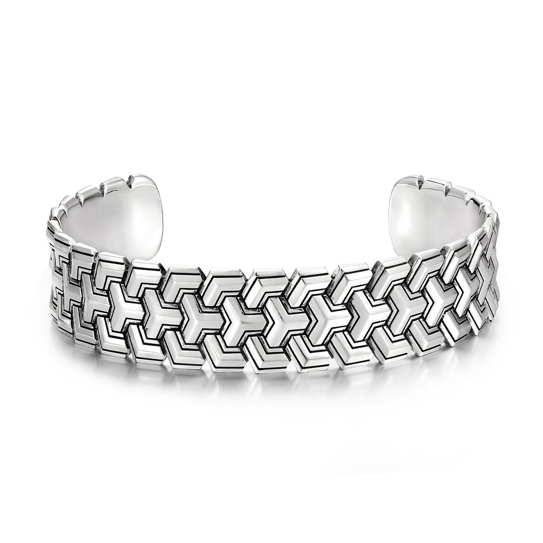 Vintage Triple Row Armor Bangle Bracelet