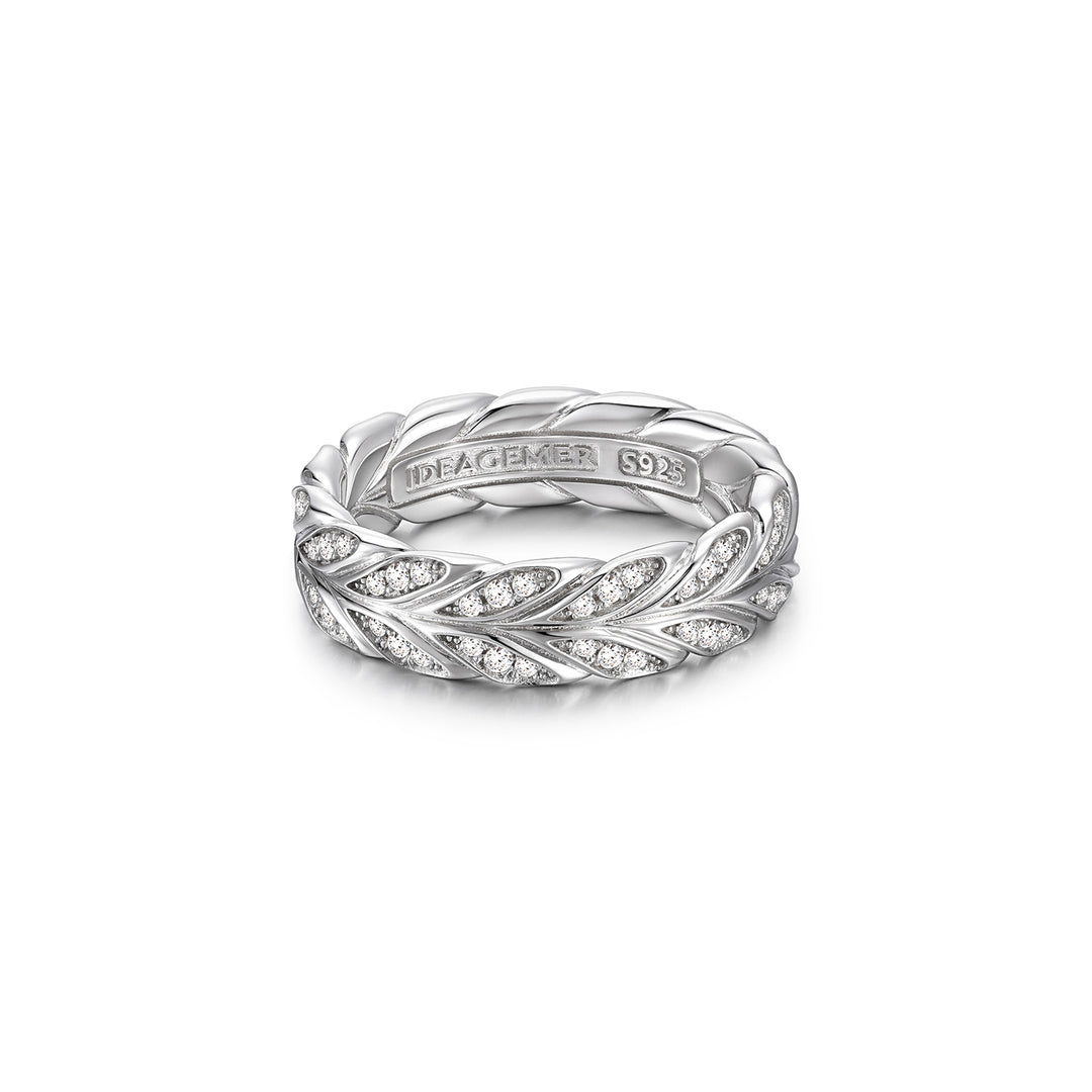 Iced Wheat Ear Ring Band
