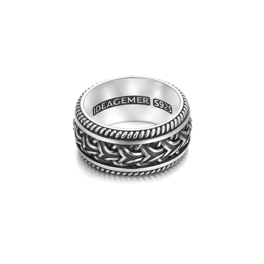 Vintage Braided Wheat Cable Ring Band