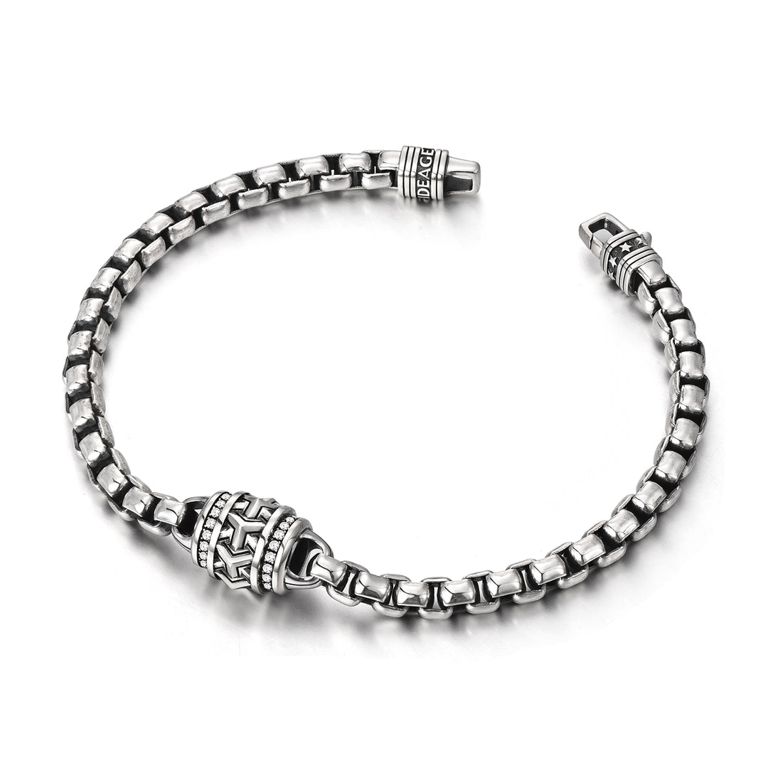 Vintage Armor Bead Box Chain Bracelet