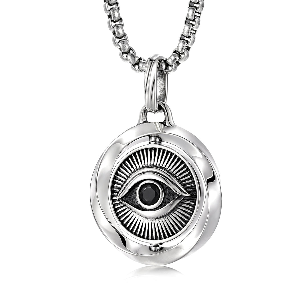 Two Sided Rotatable All Seeing Eye Pendant