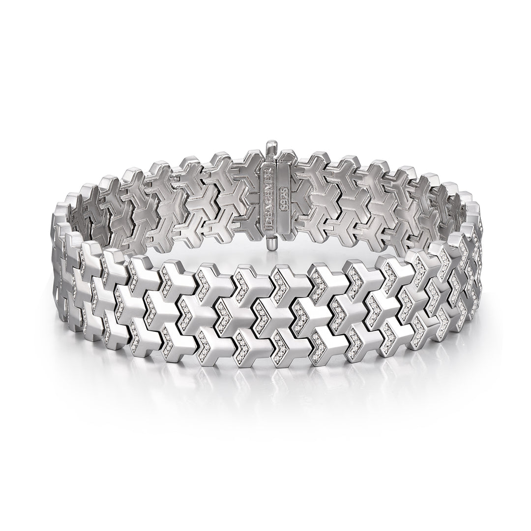 [Made To Order] Sterling Silver Triple Row Armor Bracelet [New Type]