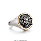 Sterling Silver 14K Gold Lion King Vintage Rings