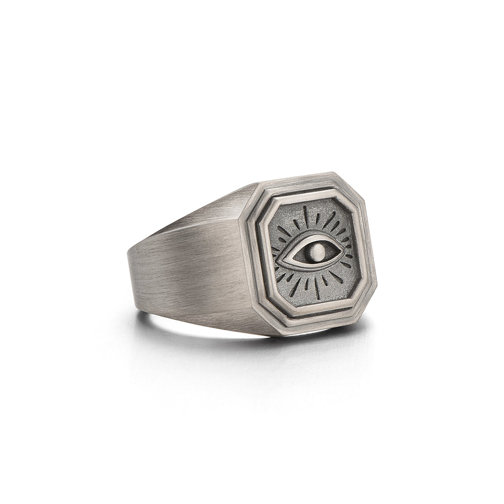 IDEAGEMER Original Design Eye Of Devil Retro High Street Sterling Silver Rings