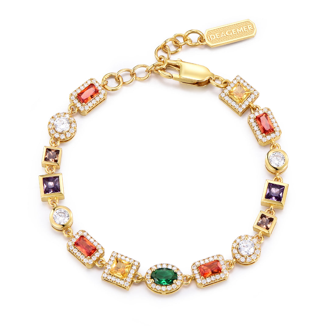 Golden Time Gemstone Candy Jar Bracelet