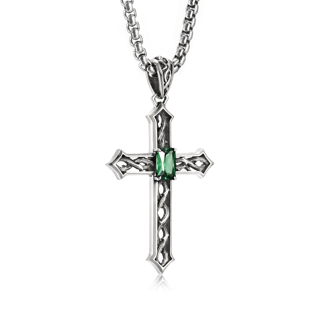 Vintage Briar Cross Pendant