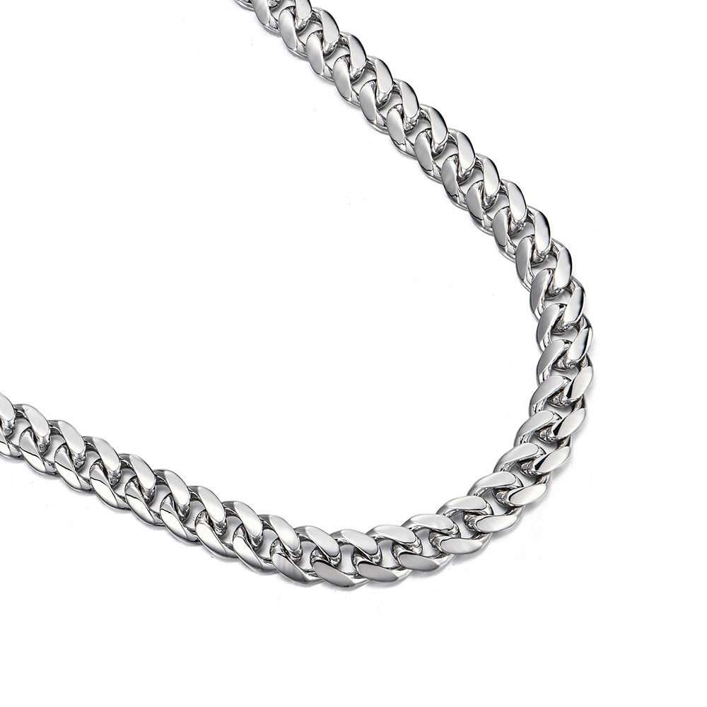 8mm Miami Cuban Link Chain w / Cross Clasp