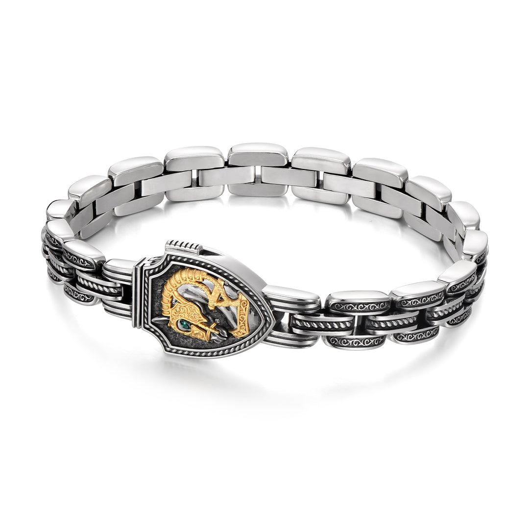 Vintage War Horse Shield Bracelet
