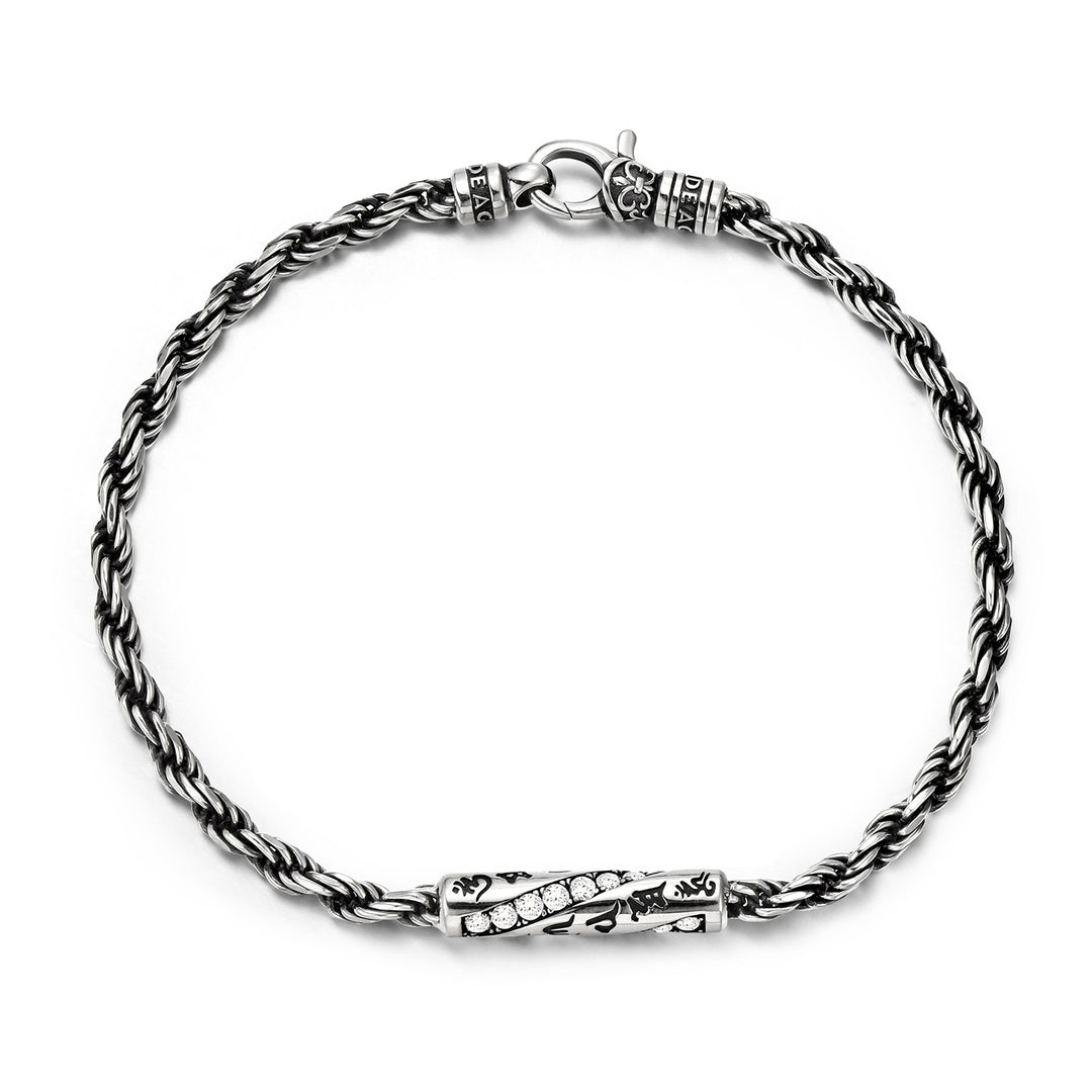 Vintage Sentinel Mantra Rope Bracelet