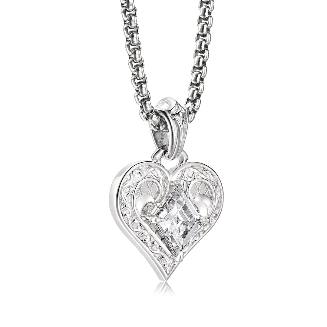 Lozenge Heart Suit Pendant