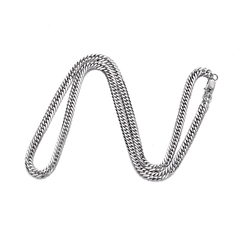 5mm Curve Cuban Link Chain Necklace