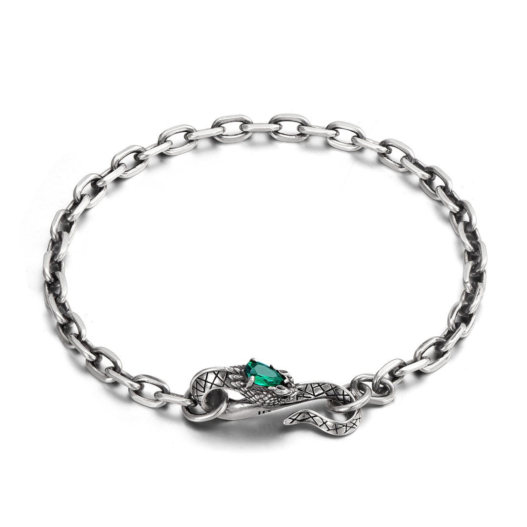 Vintage Spirit Snake Rolo Chain Bracelet