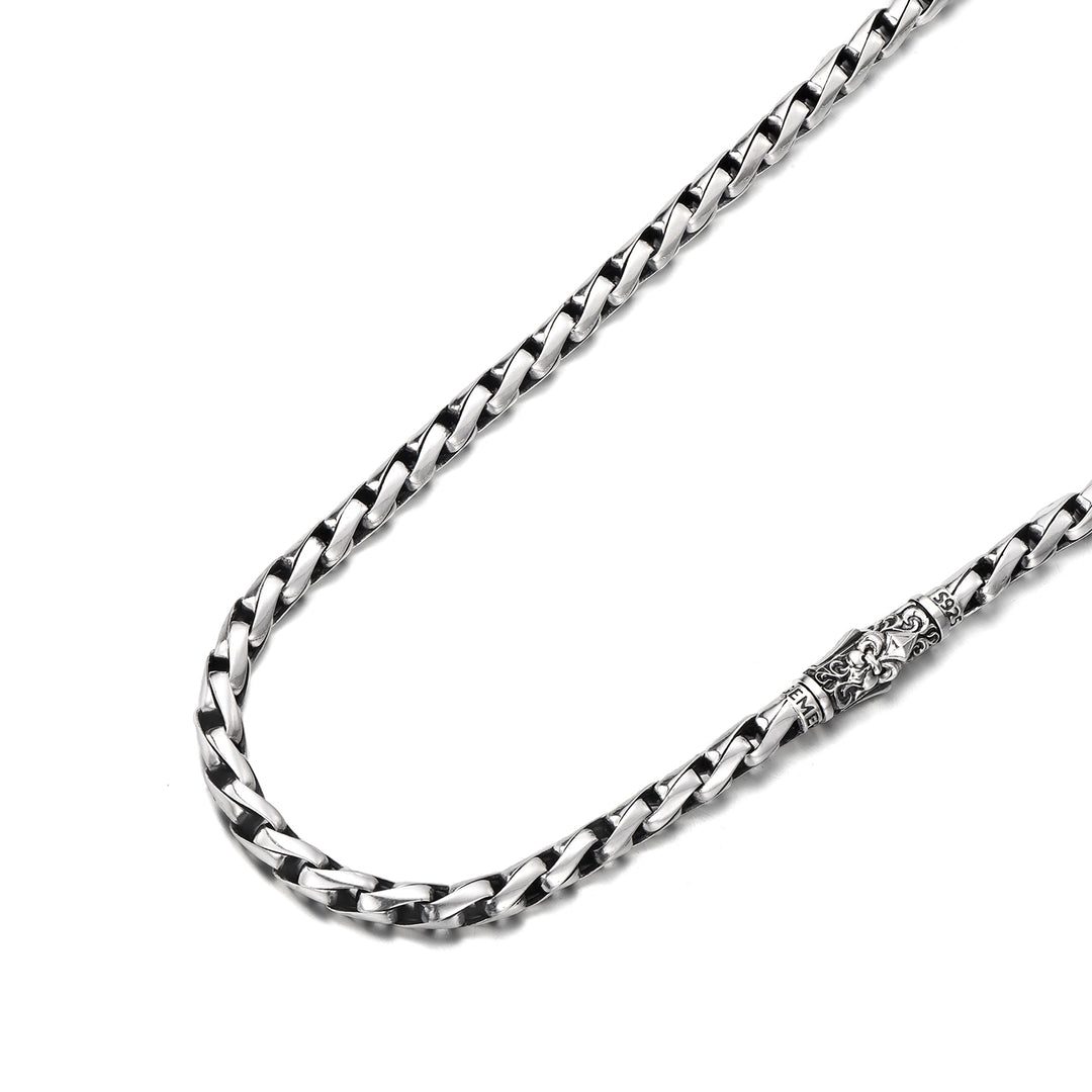 Fleu-De-Lis Bali Link Chain