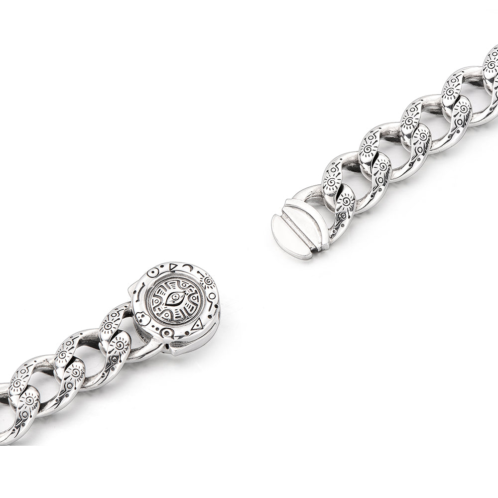 Vintage Totem Pattern Cuban Link Bracelet