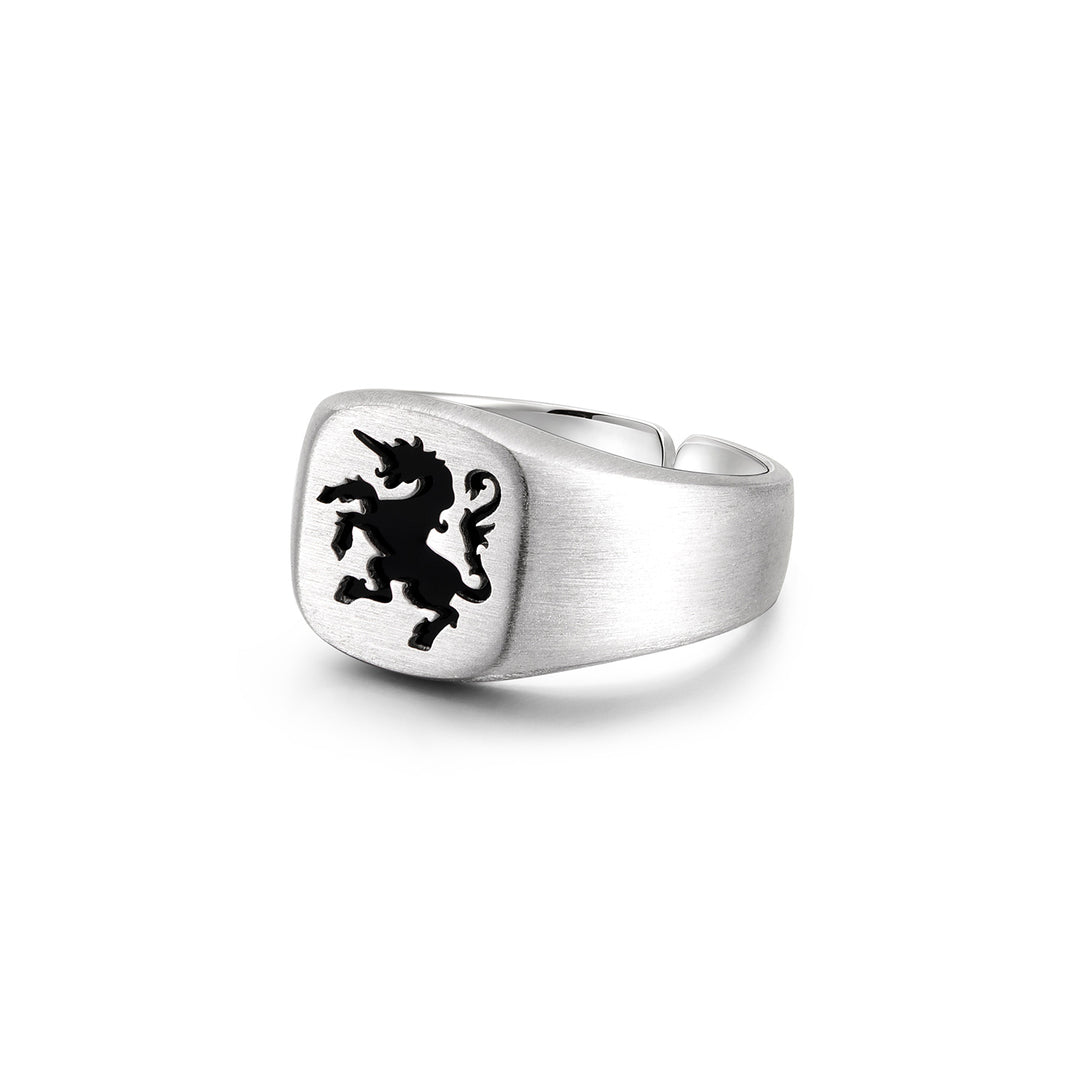 Unicorn Heraldry Signet Ring