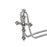 Retro Skull Cross Sterling Silver Pendants