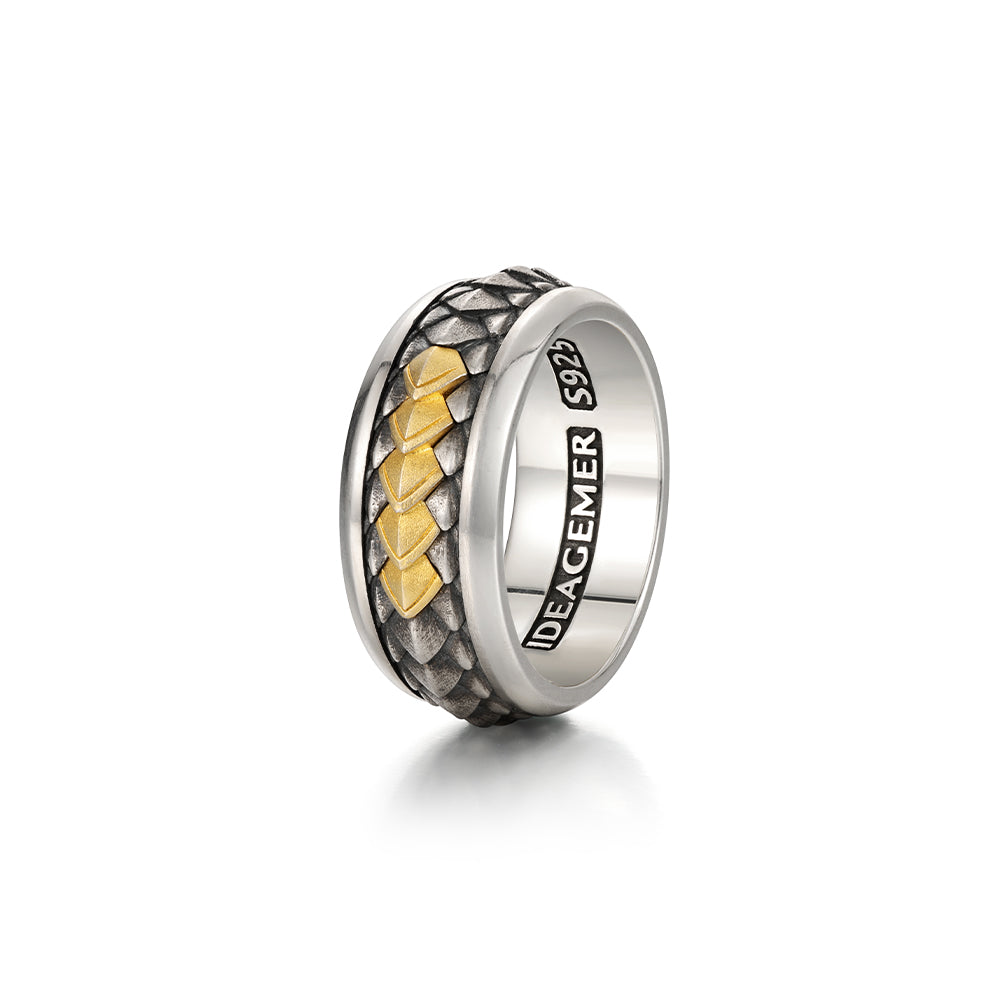 Vintage Dragon Scales Ring Band