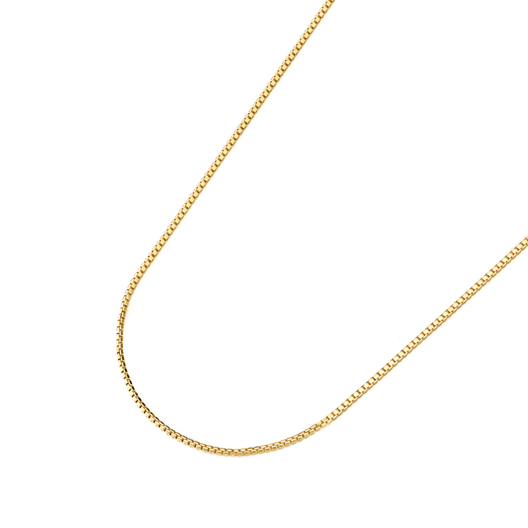 Solid Round Box Chain Necklace