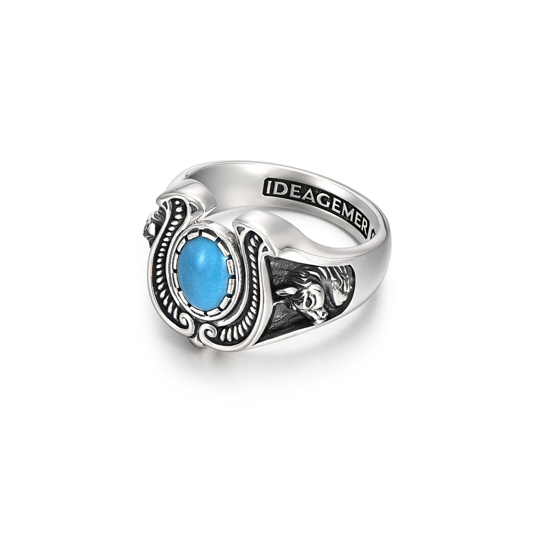 Vintage Horseshoe Turquoise Ring