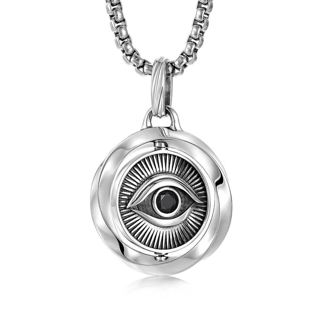 Two Sided Rotatable All Seeing Eye Pendant