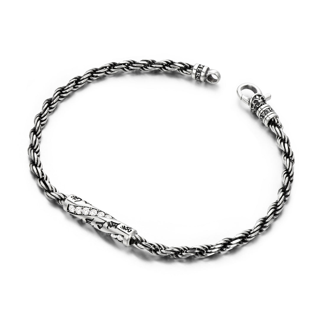 Vintage Sentinel Mantra Rope Bracelet