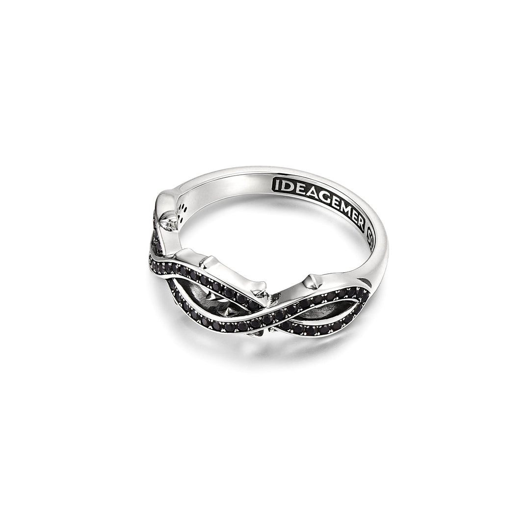 Black Iced Thorns Ring