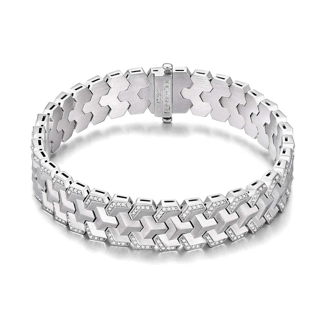 [Made To Order] Iced Triple Row Ancient Armor Bracelet [New Type]