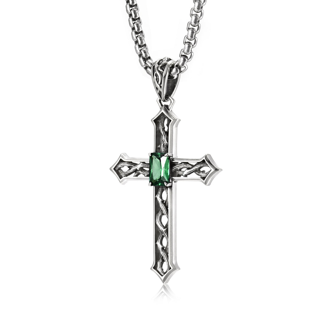Vintage Briar Cross Pendant