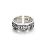 IDEAGEMER Iris Adjustable Sterling Silver Rings