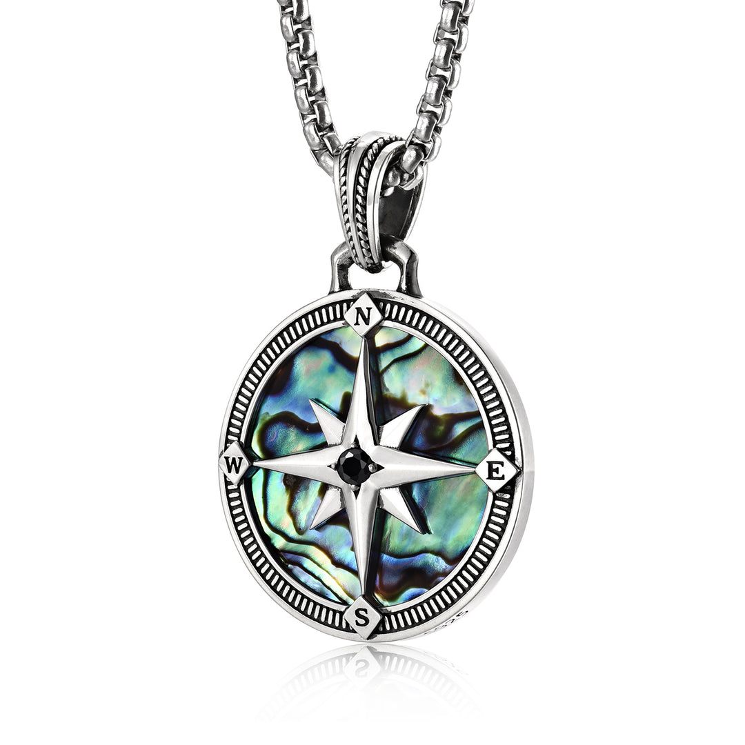 Vintage Ocean Compass Pendant