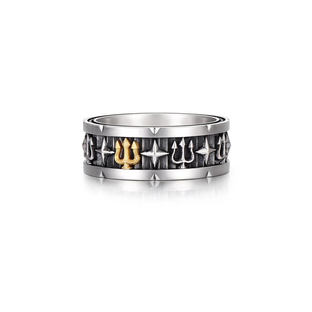Vintage Trident Ring Band