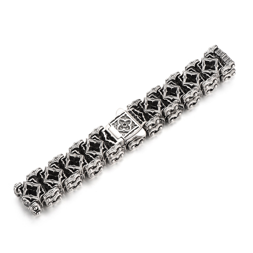 Vintage Four Pointed Star Link Chain Bracelet