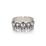 IDEAGEMER Skull Sterling Silver Rings