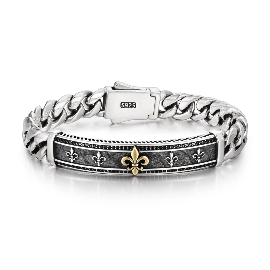 Vintage Fleur De Lis Cuban Bracelet