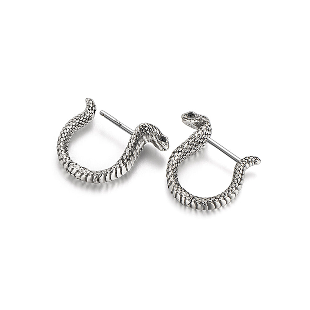 Vintage King Cobra Hoop Earrings