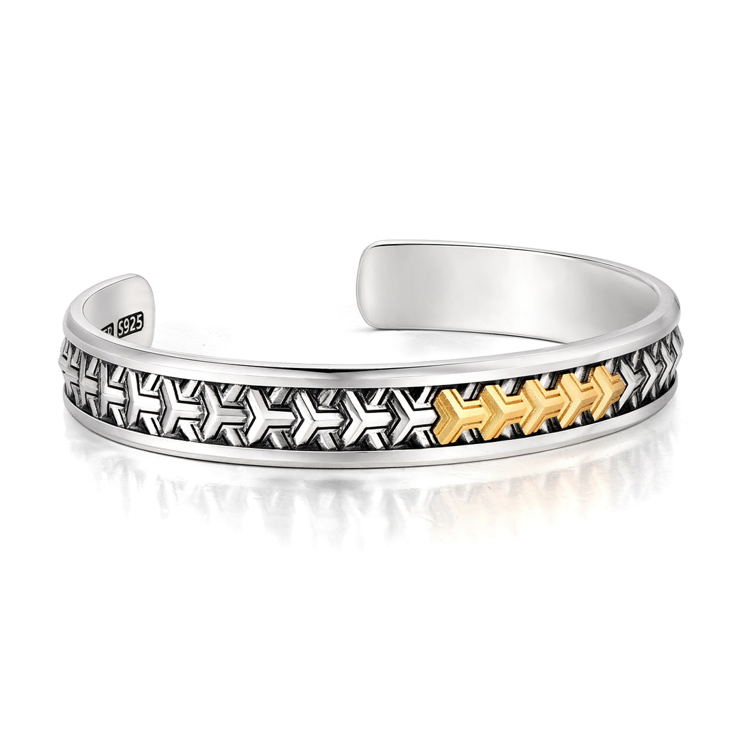 Vintage Five-Star Armor Bangle Bracelet
