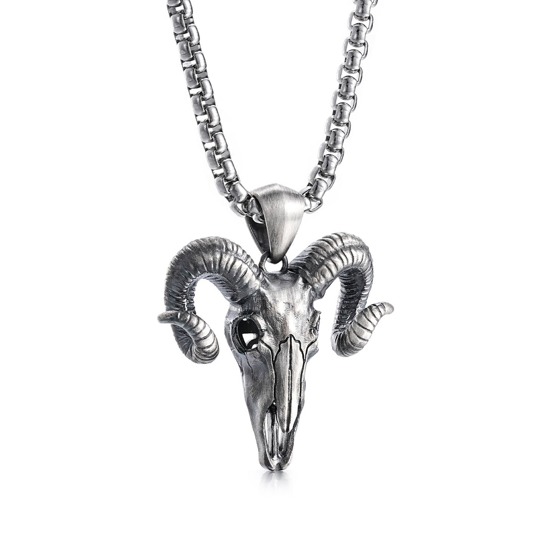 Vintage Ram Skull Pendant